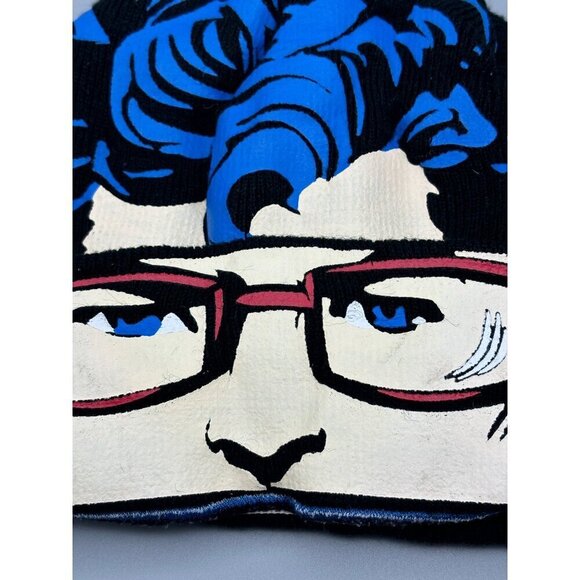 Superman Flip Down Beanie See Through Mesh Face Cover Mask Clark Kent Winter Fun - Picture 5 of 9